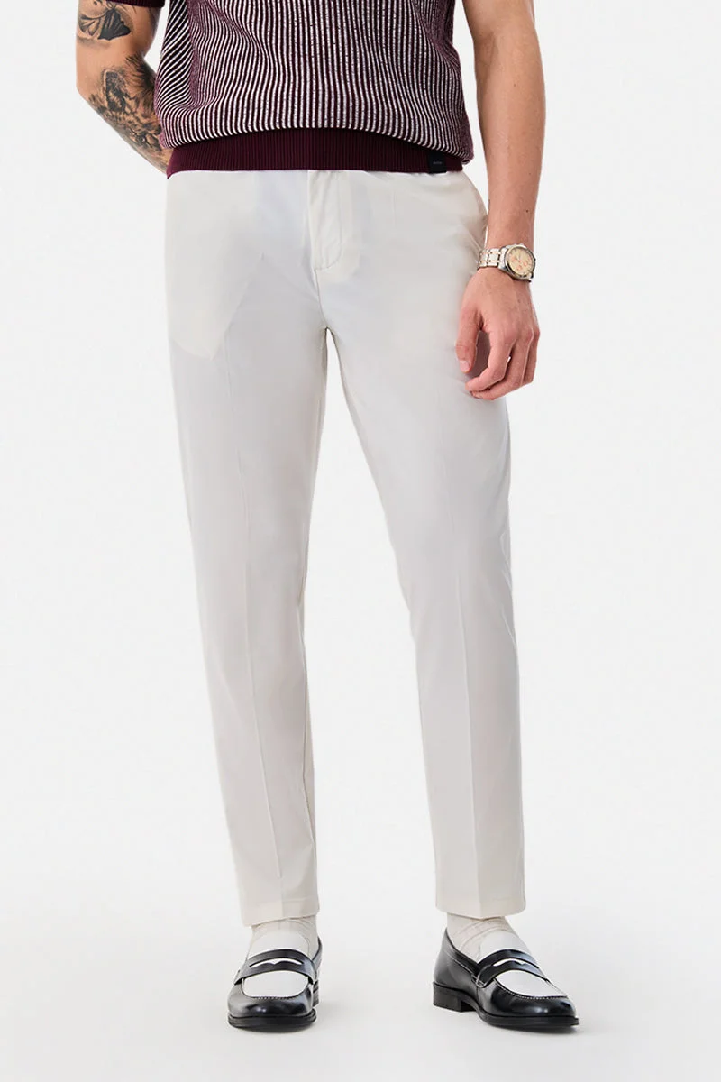 سنيتش Regular Fit Cream Trousers